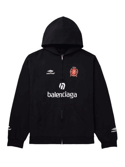 Balenciaga Soccer Zip Up Black